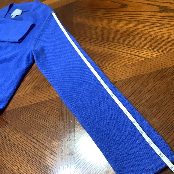 PURE Collection Cashmere Swing Open Cardigan in Blue Long Sleeve Women’s sz S - Picture 7 of 10